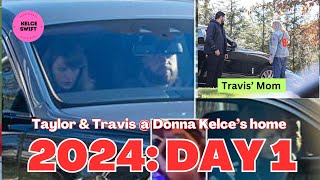 OMG Travis Kelce amp Taylor Swift ENJOY a New Years Day drive as they WELCOMED by Mom Donna Kelce [upl. by Brandwein]