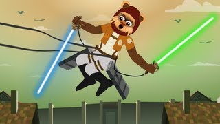 Attack On Titan Reenacted by Star Wars [upl. by Aiuqat]