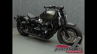 2020 TRIUMPH BONNEVILLE BOBBER BLACK  National Powersports Distributors [upl. by Engracia]