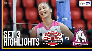 CHERY TIGGO VS AKARI  SET 3 GAME HIGHLIGHTS  202425 PVL ALLFILIPINO CONFERENCE  DEC 10 2024 [upl. by Gavrilla]