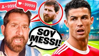 DESCUBRÍ que un IMITADOR de MESSI ODIA a CRISTIANO RONALDO [upl. by Enirual]