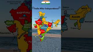 India After Independence map [upl. by Revkah]