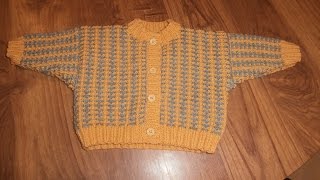 Tuto tricot layette gilet bébé 3 mois expliqué au fur et à mesure du diaporama [upl. by Rudman471]