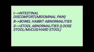 MNEMONIC FEATURES OF IRRITABLE BOWEL SYNDROME medicinelectures medicineeducationtalks [upl. by Aeriell]