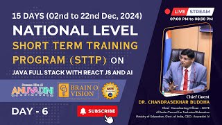 Day 7  National Level Short Term Training Program on Java Full Stack with React JS and AI [upl. by Cardie]