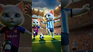 Kitten is a talented footballer but he got badly injured 🙀catlovers kittten cat aicat cutecat [upl. by Okuy]