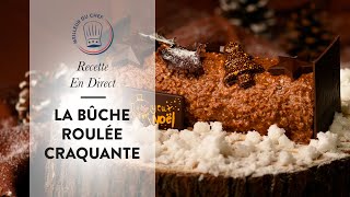 Recette de CHEF  la Bûche Roulée Craquante du Chef MOF Stéphane Glacier [upl. by Ragde709]