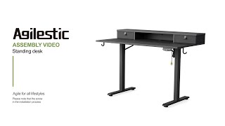 Agilestic Standing Desk with 2 DrawersAnimated Installation [upl. by Saidel]