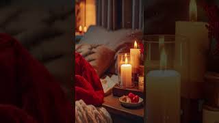 Virtual Candle Close Up Candle with Piano Music Soft Crackling Fire Sounds [upl. by Darelle]