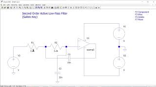 Simulating an Active Low Pass Filter in LTspice [upl. by Hgielrebmik937]