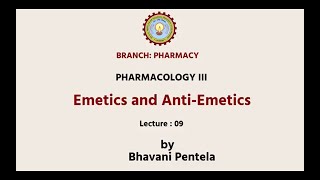 Pharmacology  III  Emetics And AntiEmitics AKTU Digital Education [upl. by Noleta]