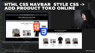 style navbar horizontal add produk html di toko online [upl. by Tews]