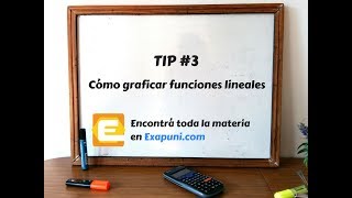 Tip3 Cómo graficar función lineal [upl. by Phail145]