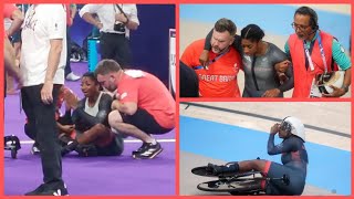 Heartbreak 💔 Kadeena Cox crashes out of C45 time trial medal race  Kadeena Cox fall [upl. by Divaj]