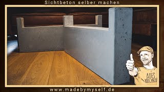 Sichtbeton selber herstellen Beton für Betonplatte perfekt anmischen [upl. by Harolda]