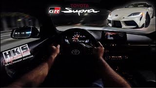 Toyota GR Supra POV Drive 4K  HKS Exhaust on a GR Supra  A90 GR Supra 30 PURE EXHAUST SOUNDS [upl. by Redla]