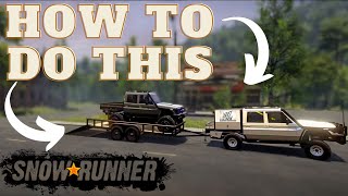 How To Pack amp Load Trailers with rigscars In SnowRunner Help Video  How To [upl. by Yetty]