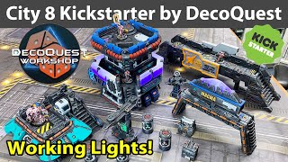 City 8 Scifi Terrain Kickstarter from DecoQuestwith lights [upl. by Luiza]