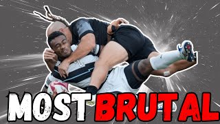 Rugbys Most BRUTAL Tackles Caught on Camera [upl. by Durer]