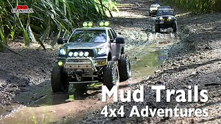 Scale RC Offroad Trucks 4x4 adventures Mud [upl. by Ladiv]