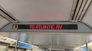 BMT Canarsie Line R143 L Train Ride from CanarsieRockaway Parkway to Atlantic Avenue [upl. by Nomra]