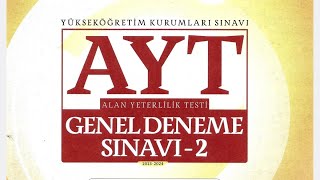 2024 TÜRKİYE GENELİ TÖDER AYT2 FİZİK ÇÖZÜMLERİ YKS 4SÜNDEN [upl. by Annahaj700]