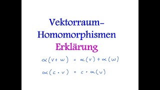 VektorraumHomomorphismen  Erklärung [upl. by Xonnel]