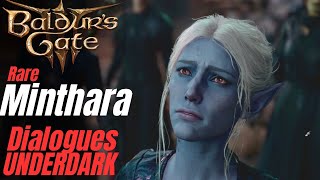 Minthara Dialogue Options RaceSubRace  Underdark Baldurs Gate 3 [upl. by Eneleoj]