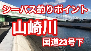 山崎川 国道23号下 シーバス釣りポイント [upl. by Syned]