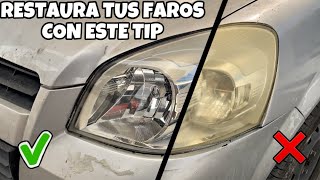 LA MEJOR MANERA DE RESTAURA LOS FAROS QUEMADOS POR EL SOL  TIPS DE DETALLADO AUTOMOTRIZ [upl. by Asirram]