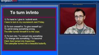 English Tutorial  Phrasal Verbs  Turn [upl. by Adolphe]