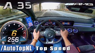 Mercedes AMG A35 4Matic 256kmh AUTOBAHN POV TOP SPEED by AutoTopNL [upl. by Annaihr]