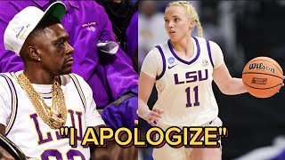 Boosie Forced to Apologize to Hailey Van Lith and LSU Team after making some Disrespectful comments [upl. by Nonad]