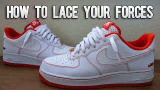 How To Lace Air Force 1s  The Two BEST Ways Loose Lace  Classic [upl. by Wichman]