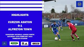 Highlights  Curzon Ashton 01 Alfreton Town  Vanarama National League North [upl. by Atnauqal]