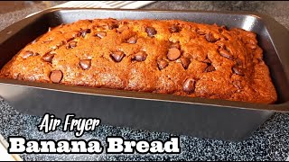 Banana Bread Recipe  Air Fryer Chocolate Chip Banana Bread [upl. by Feliks765]