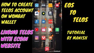 How to Create Telos Account on Wombat Wallet amp Link Telos Wallet at Ecoin Website [upl. by Base]