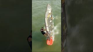 Full throttle on the fin🚀 windsurfing [upl. by Ahsatel427]