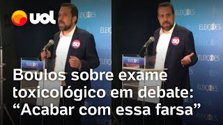 Debate Globo Boulos diz que mostrou exame toxicológico para evitar potencial dano eleitoral [upl. by Mcquade]