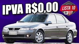 10 BONS CARROS DO ANO 2000 PRA QUEM NÃO QUER MAIS PAGAR IPVA by inscritos [upl. by Cotter]