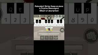 how to play Malevolent Shrine theme on piano in Jujutsu Shenanigans piano jujutsushenanigans [upl. by Ettenwahs]