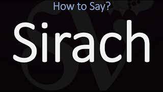 How to Pronounce Sirach CORRECTLY Bible Names amp Words Pronunciation [upl. by Bez]