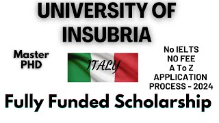 🎓University of Insubria  How to Apply for University of Insubria  No IELTS  No Fee  Scholarships [upl. by Werbel656]