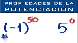 Propiedades de la potenciación  bases negativas y potencias con exponente 0 y 1 [upl. by Eillor]