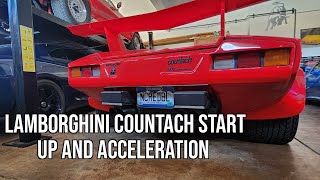 Lamborghini Countach V12 Start Up and Acceleration [upl. by Annamaria155]