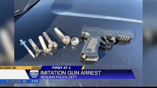 Man arrested after pointing imitation handgun at Redding police employee [upl. by Phenice723]