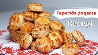 Tepertős pogácsa recept  Töpörtyűs pogácsa  Töpörtős pogácsa [upl. by Nonaihr585]