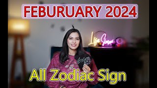 FEBRUARY 2024 Horoscope   February 2024 Monthly Prediction All 12 RashiZodiac Tarot [upl. by Patti783]