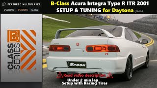 BClass Acura ITR Setup for Daytona  Forza Motorsport [upl. by Leumek]