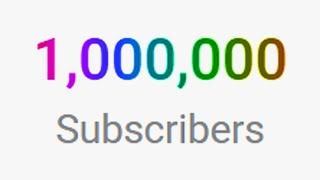 1 MILLION SUBSCRIBERS [upl. by Gnim]